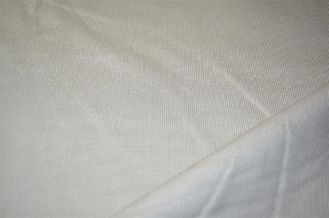 Cream Needle Corduroy Plain Fabric