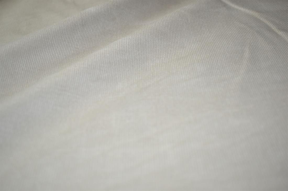 Cream Needle Corduroy Plain Fabric