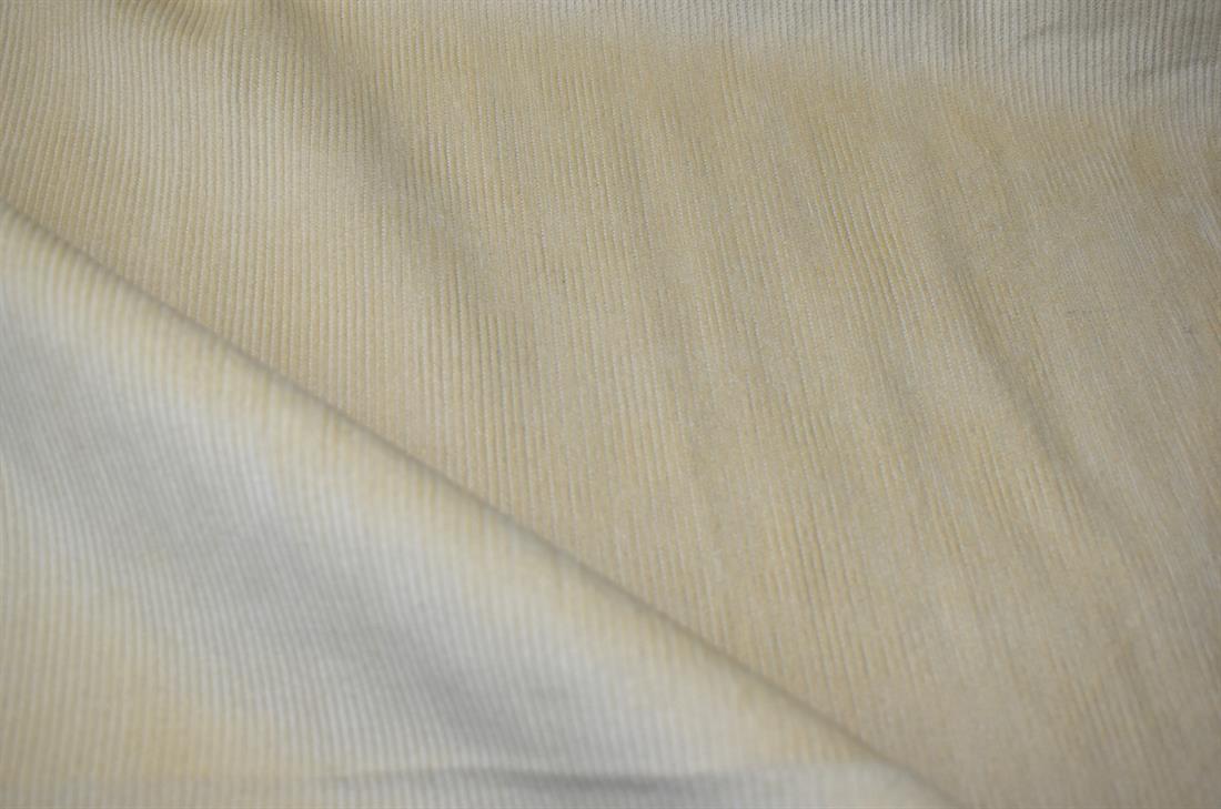 Cream Corduroy Plain Fabric