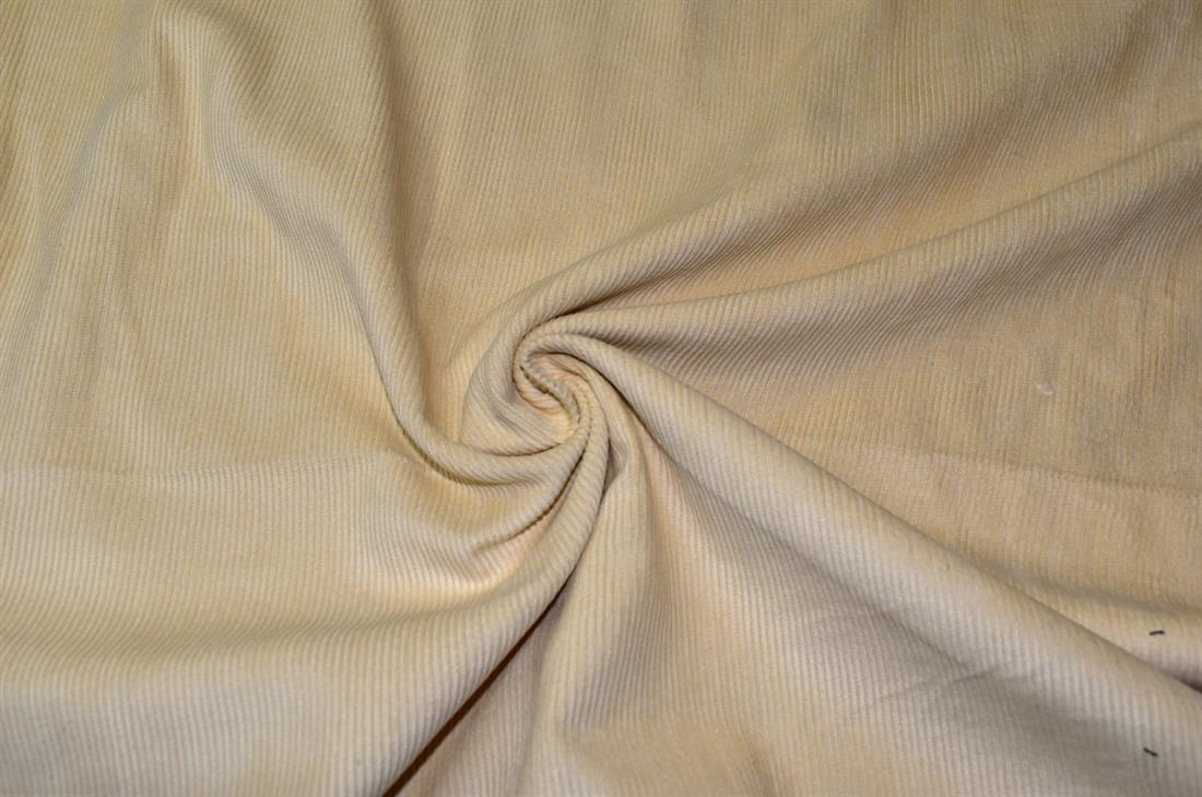 Cream Corduroy Plain Fabric