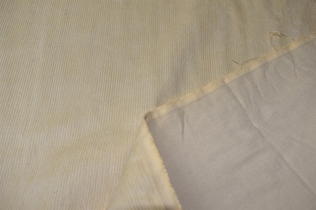 Cream Corduroy Plain Fabric