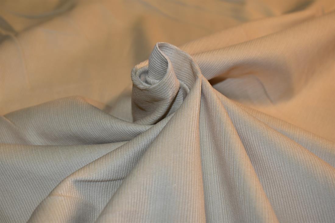 Cream Needle Corduroy Plain Fabric