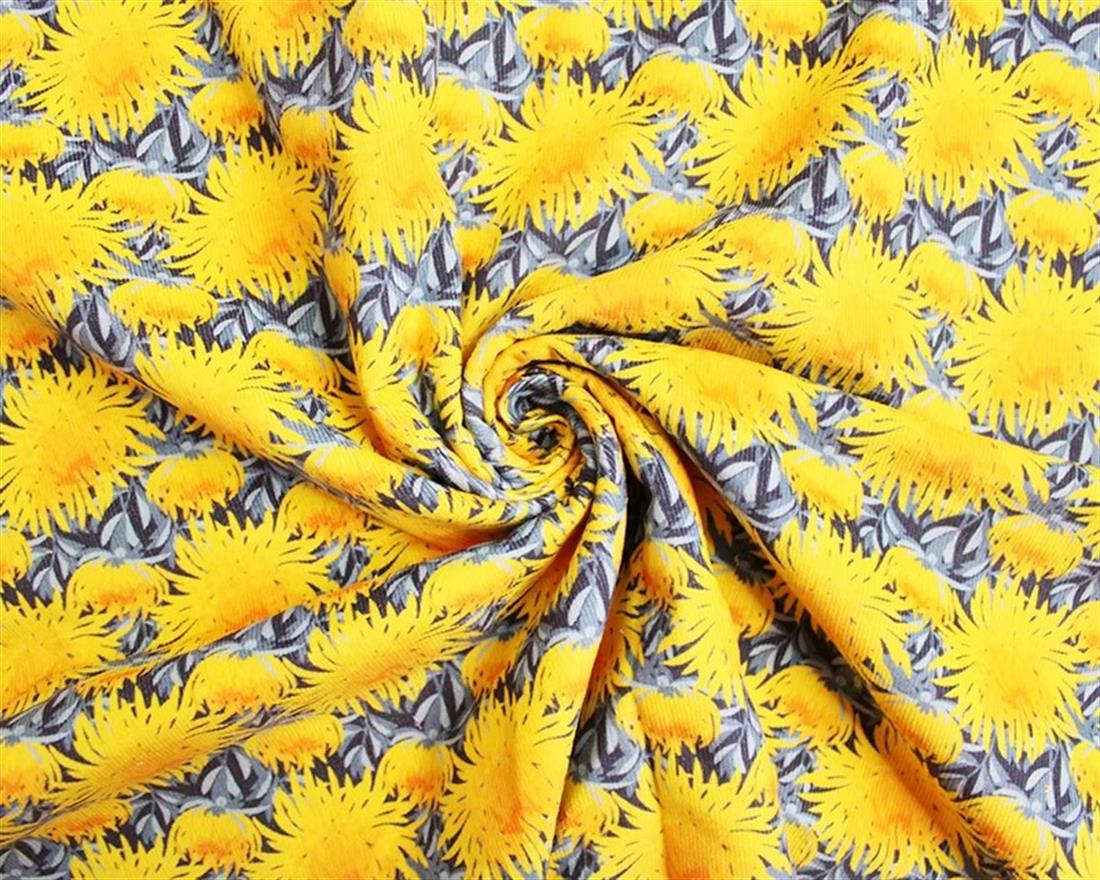 Yellow Little Johnny Chrysanthemum Garden Corduroy