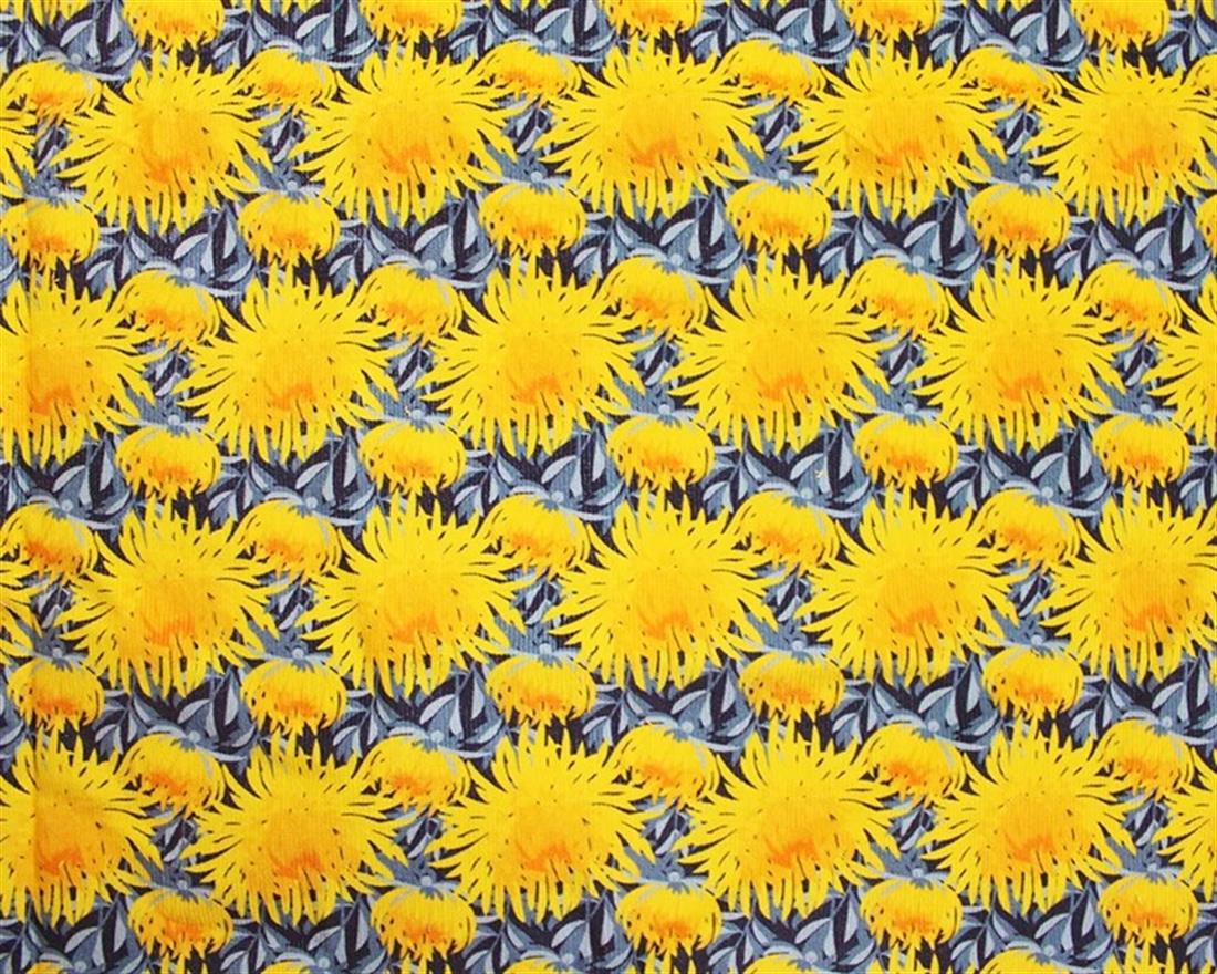 Yellow Little Johnny Chrysanthemum Garden Corduroy