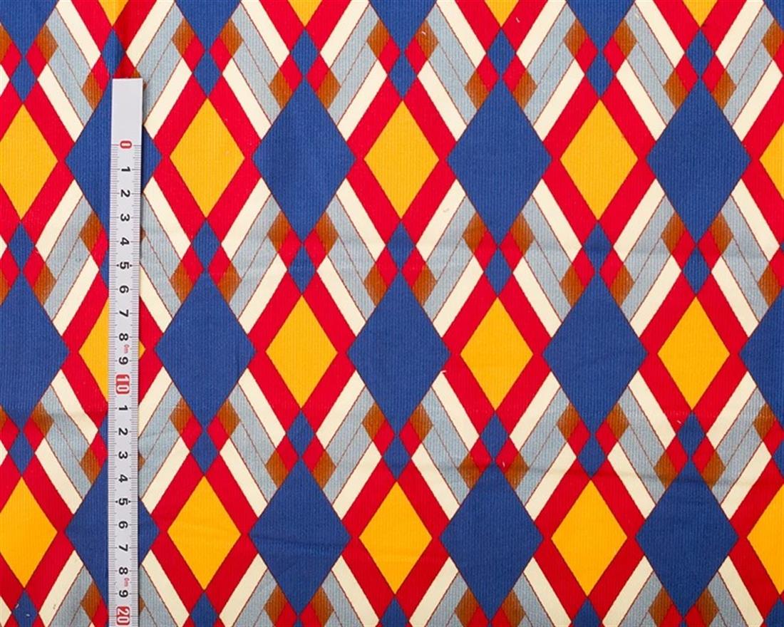 Navy Little Johnny Needlecord Geometric Pattern Modern and Bold!