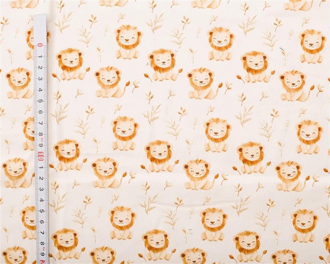 Cream Little Johnny Needlecord Lion Add a Playful Twist to Your Next…