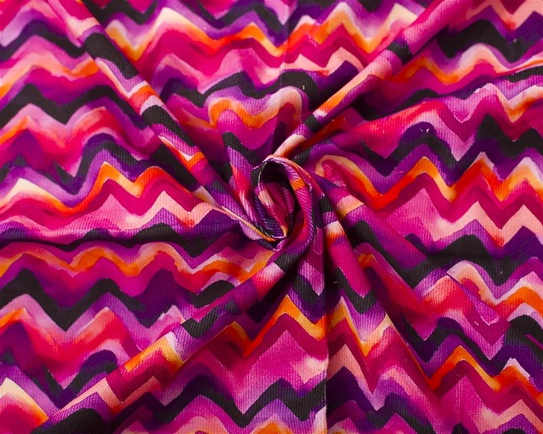 Purple Little Johnny Needlecord Zigzag Inject Bold Energy Into Your…