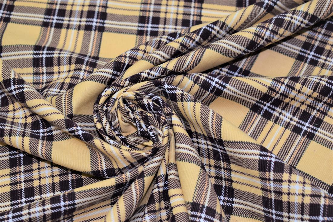 Check Print This Beautiful Quality Corduroy Fabric