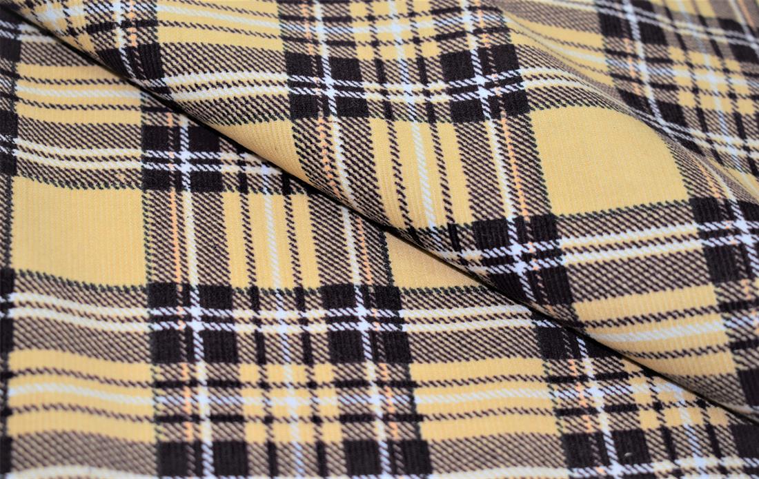 Check Print This Beautiful Quality Corduroy Fabric