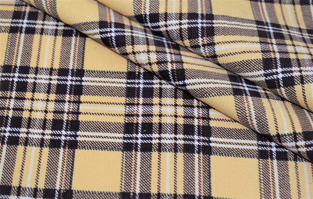 Check Print This Beautiful Quality Corduroy Fabric