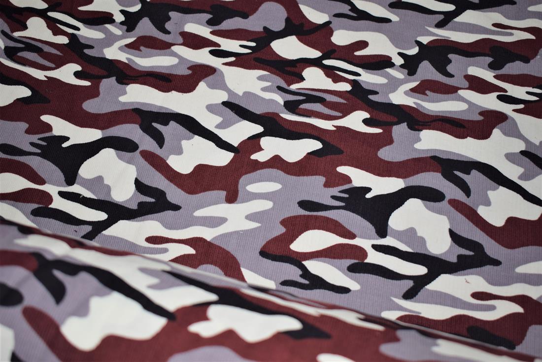 Camouflage Print Corduroy Fabric