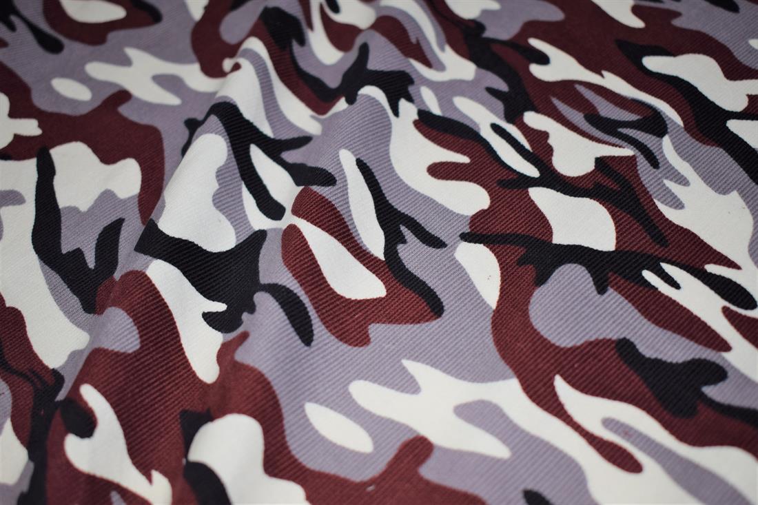 Camouflage Print Corduroy Fabric