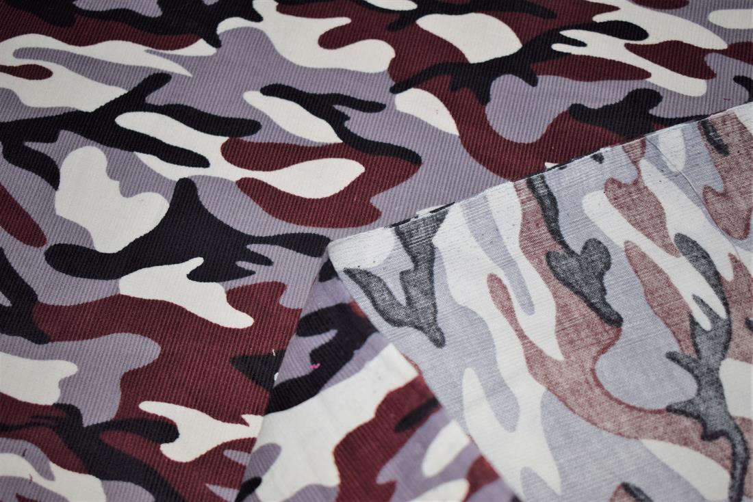 Camouflage Print Corduroy Fabric