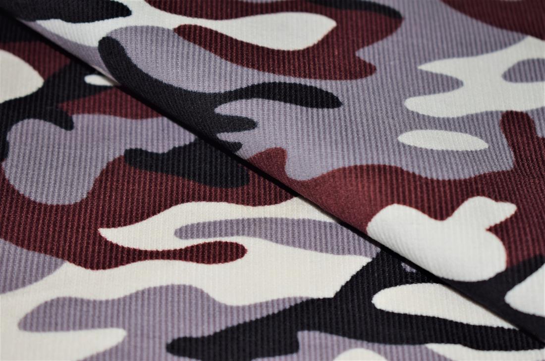 Camouflage Print Corduroy Fabric