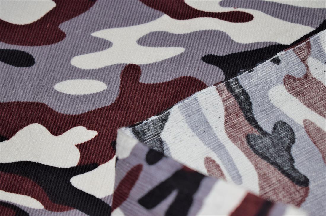 Camouflage Print Corduroy Fabric