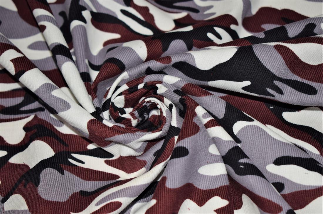Camouflage Print Corduroy Fabric