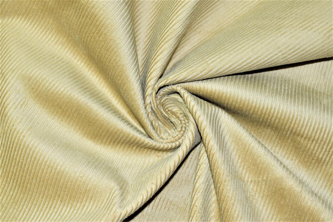 Cream Corduroy Plain Fabric