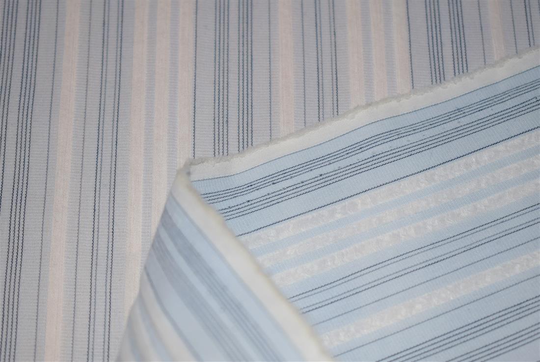 Sky Blue Stripes Cotton Lining Fabric