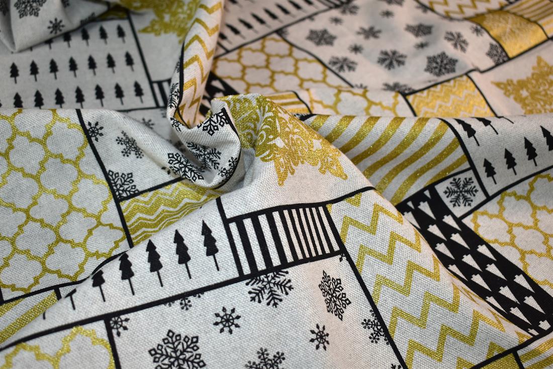 Christmas Patterned Printed Digital Canvas Fabric