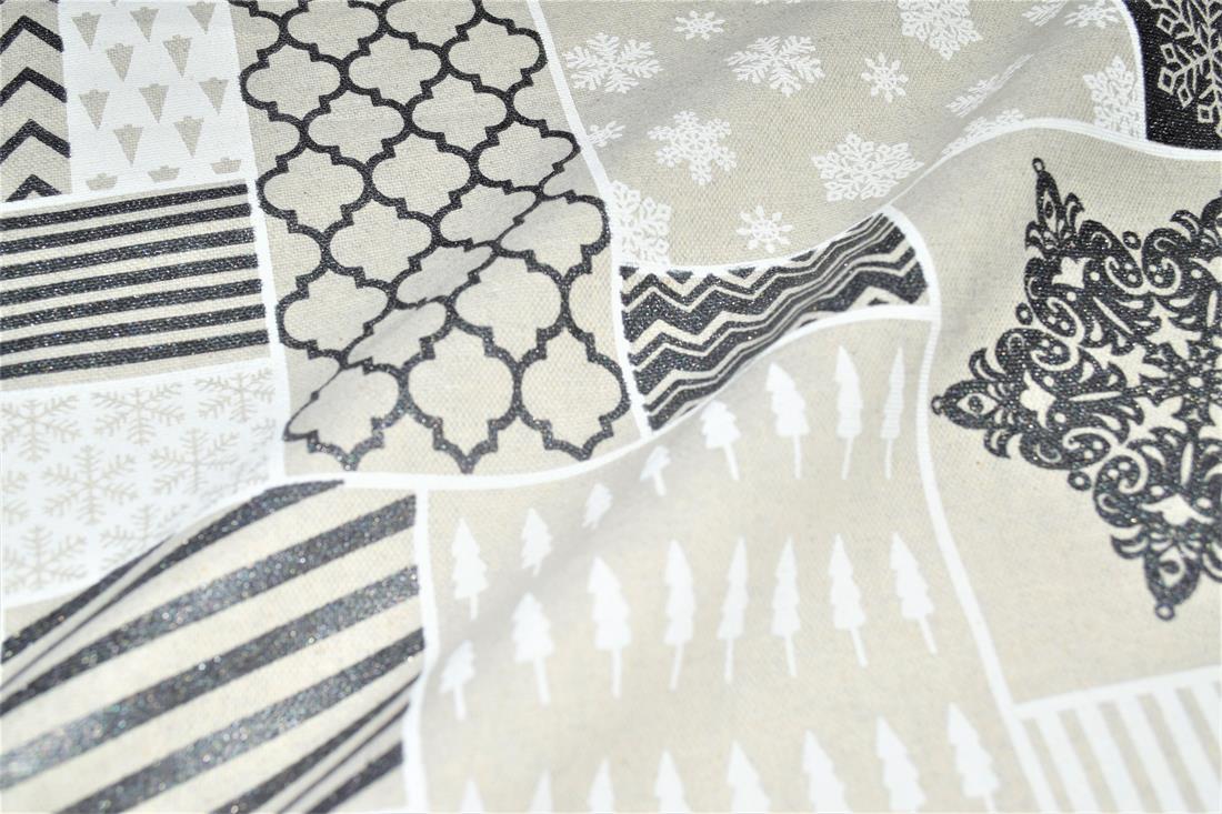 Christmas Patterned Printed Digital Canvas Fabric