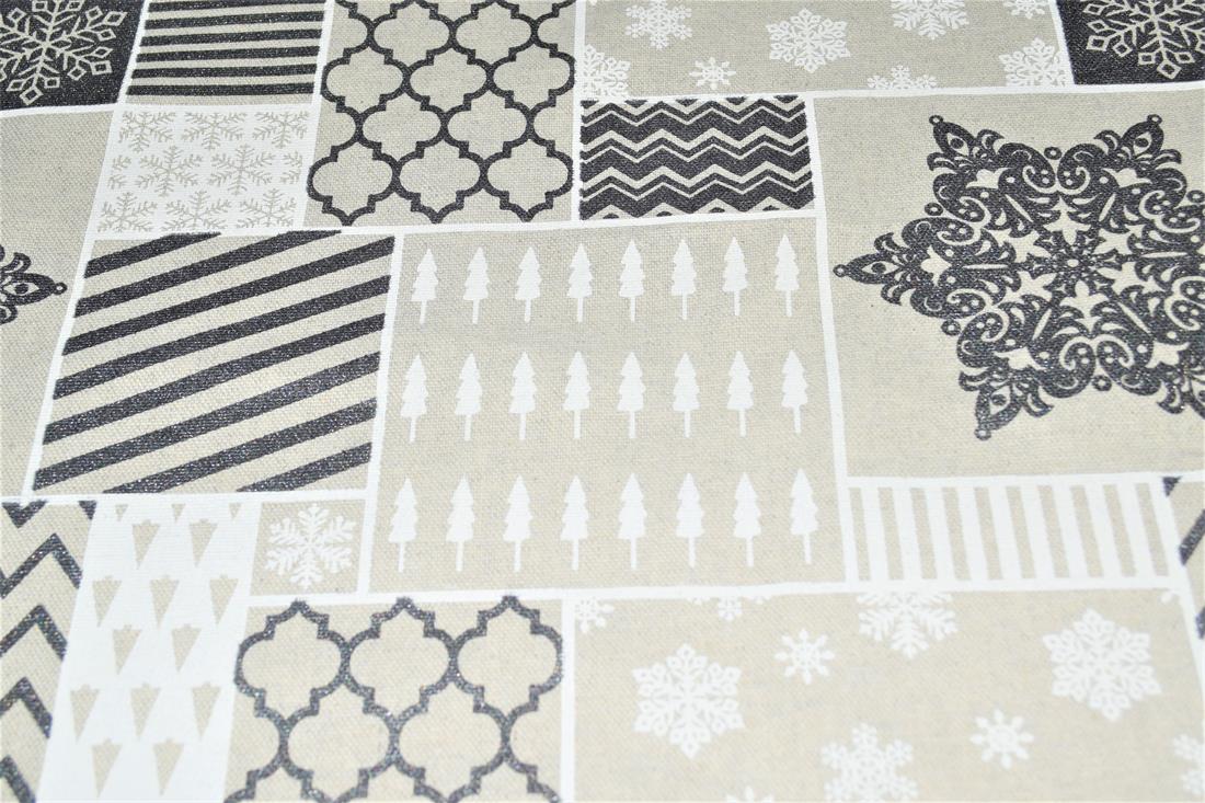 Christmas Patterned Printed Digital Canvas Fabric