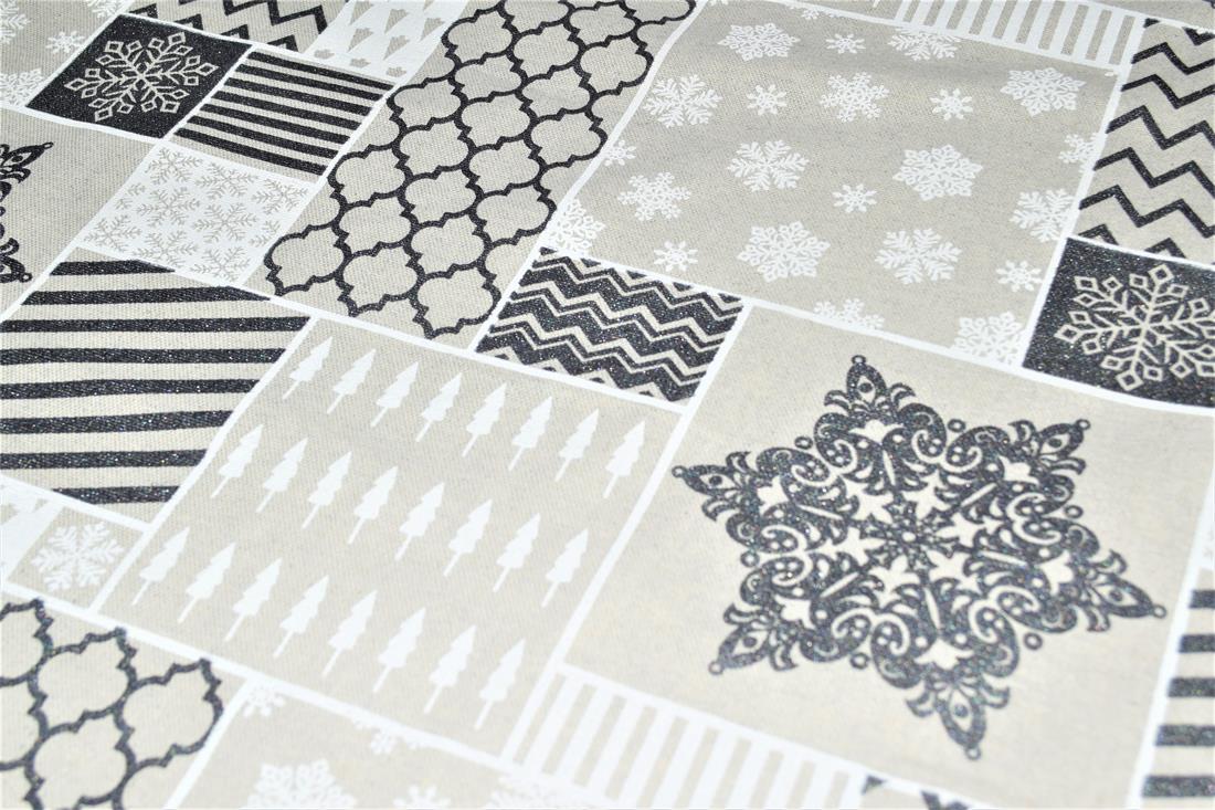 Christmas Patterned Printed Digital Canvas Fabric