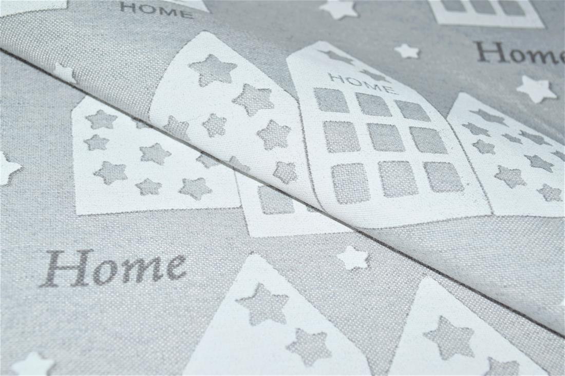 Grey Winter Cosy Homes Soft Medium Weight 100% Cotton Linen, Printed…
