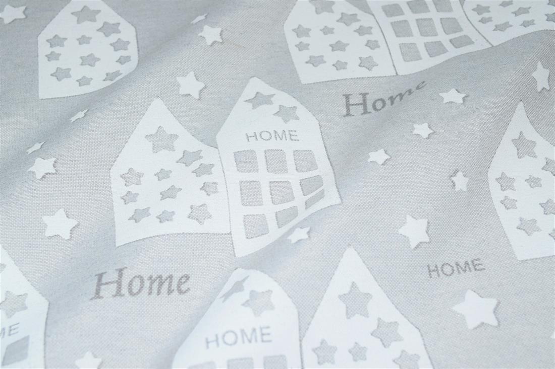Grey Winter Cosy Homes Soft Medium Weight 100% Cotton Linen, Printed…