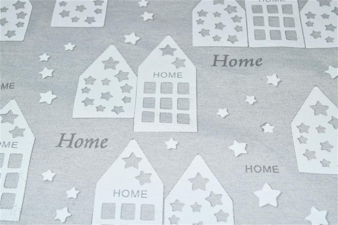 Grey Winter Cosy Homes Soft Medium Weight 100% Cotton Linen, Printed…
