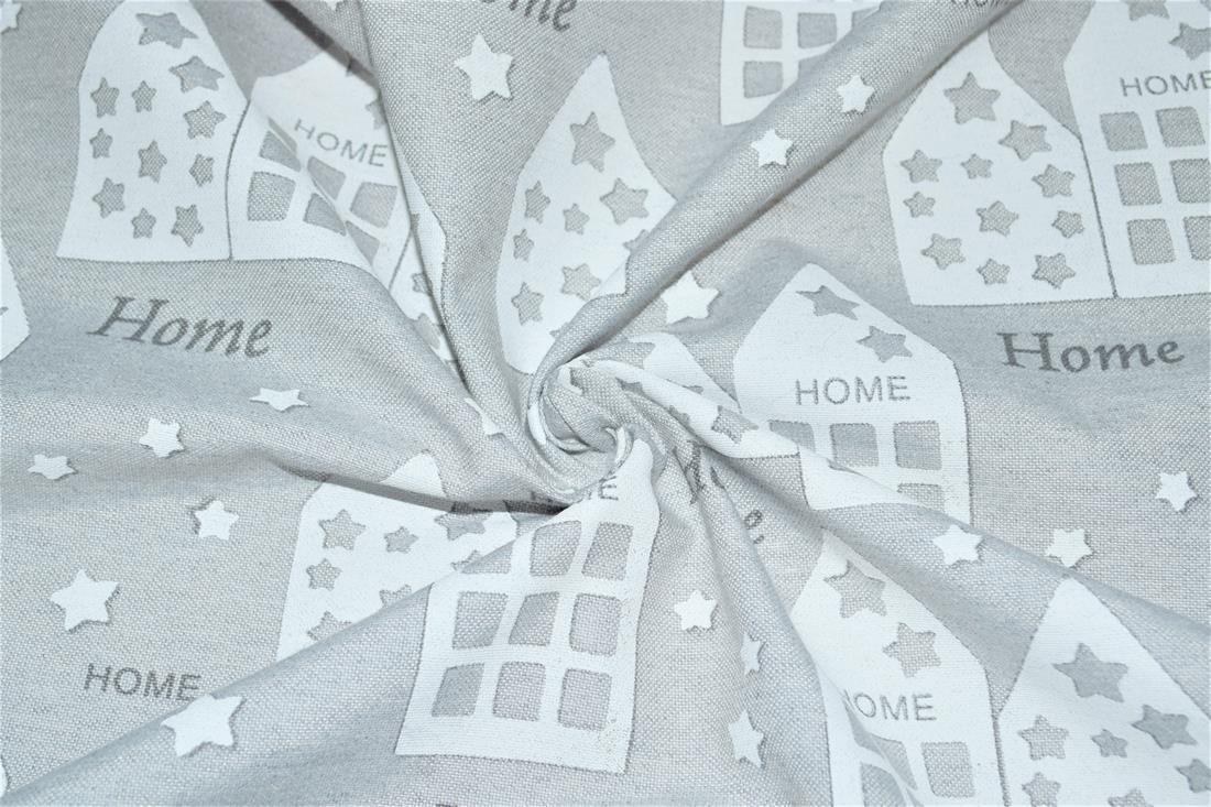 Grey Winter Cosy Homes Soft Medium Weight 100% Cotton Linen, Printed…