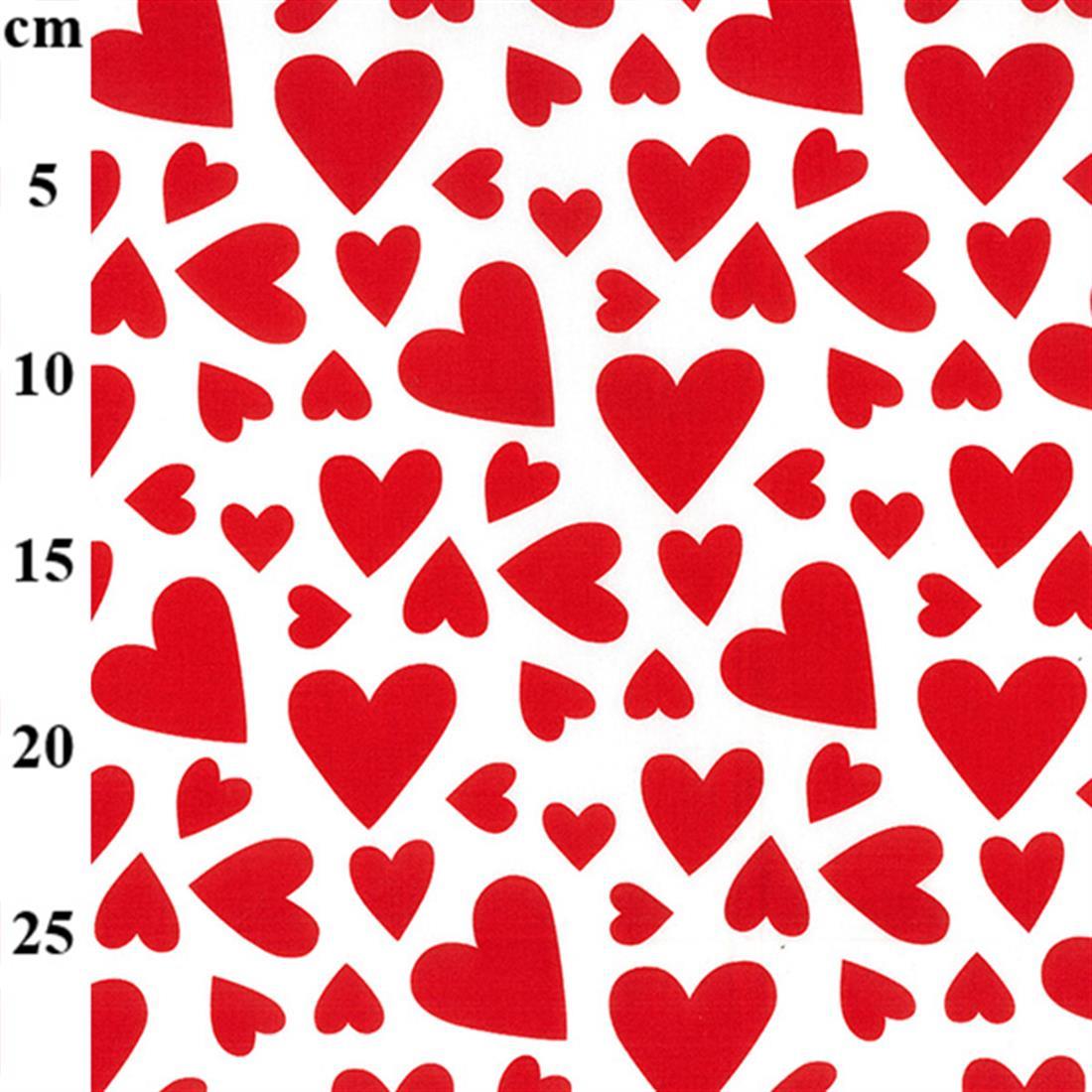Hearts 100% Cotton Fabric