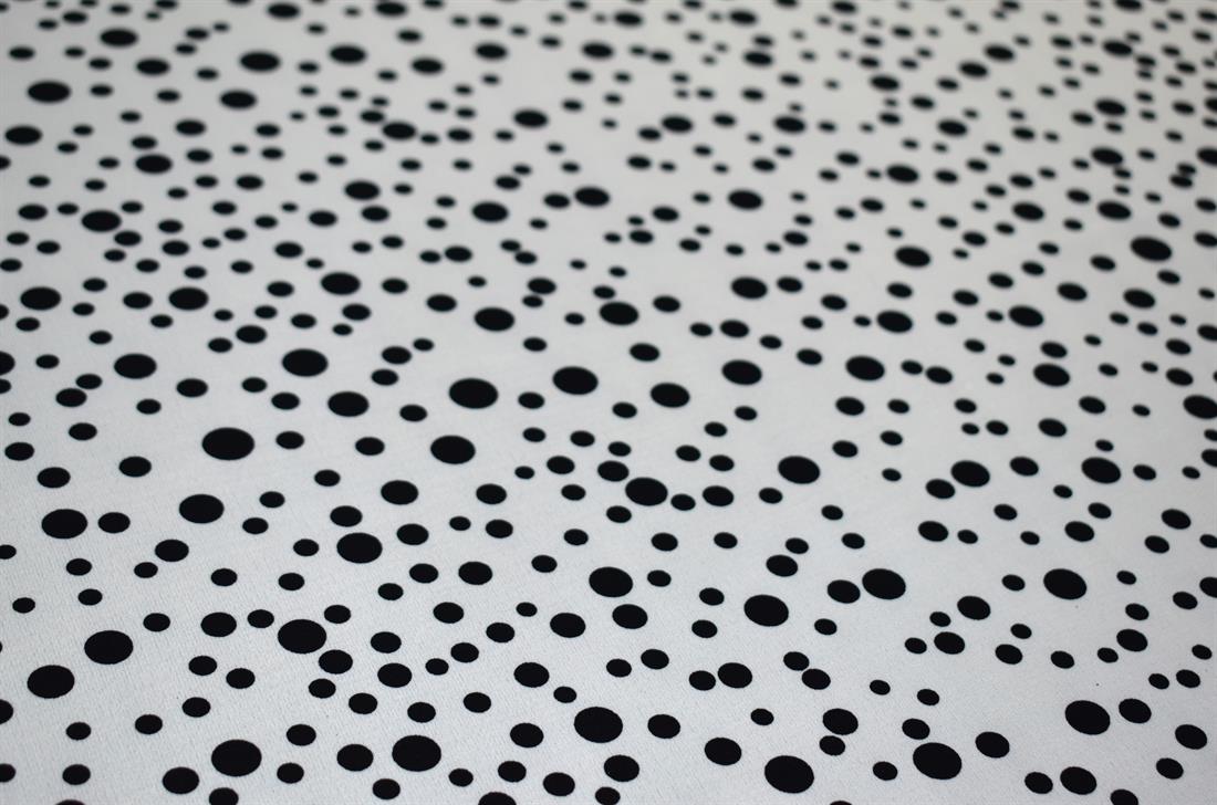 White & Black Printed Floral Crepe/Viscose Fabric Material