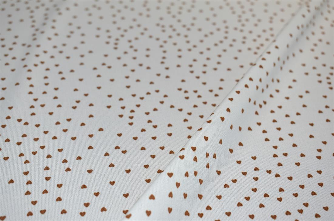 White & Beige Printed Floral Crepe/Viscose Fabric Material