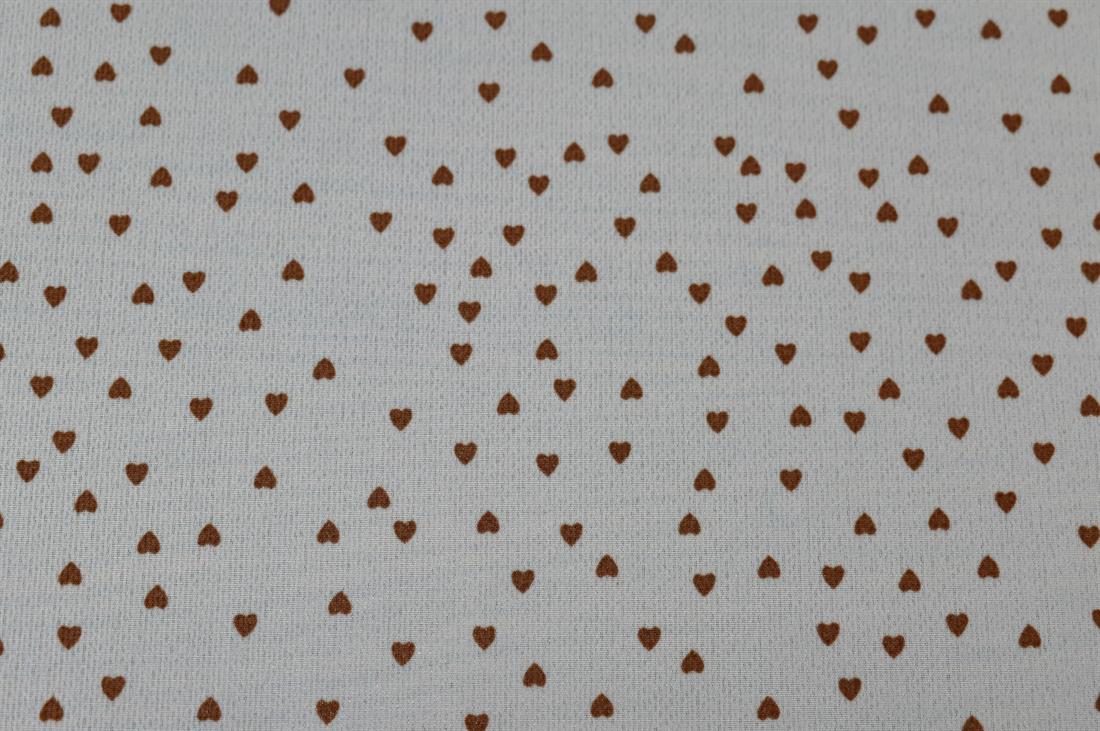 White & Beige Printed Floral Crepe/Viscose Fabric Material