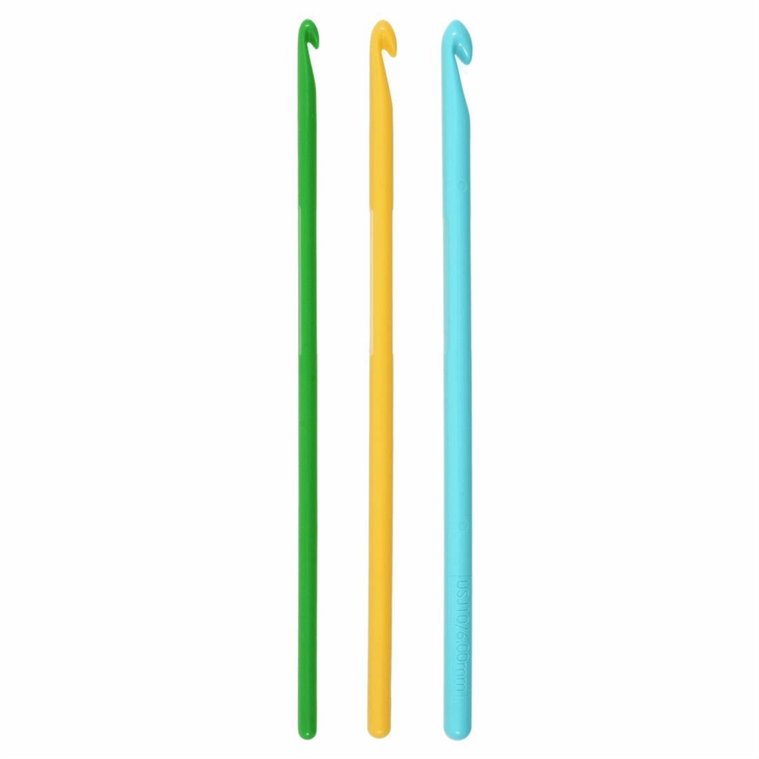 Crochet Hook Vibrant Col: 3 Asstd Sizes 4 5 & 6.00mm