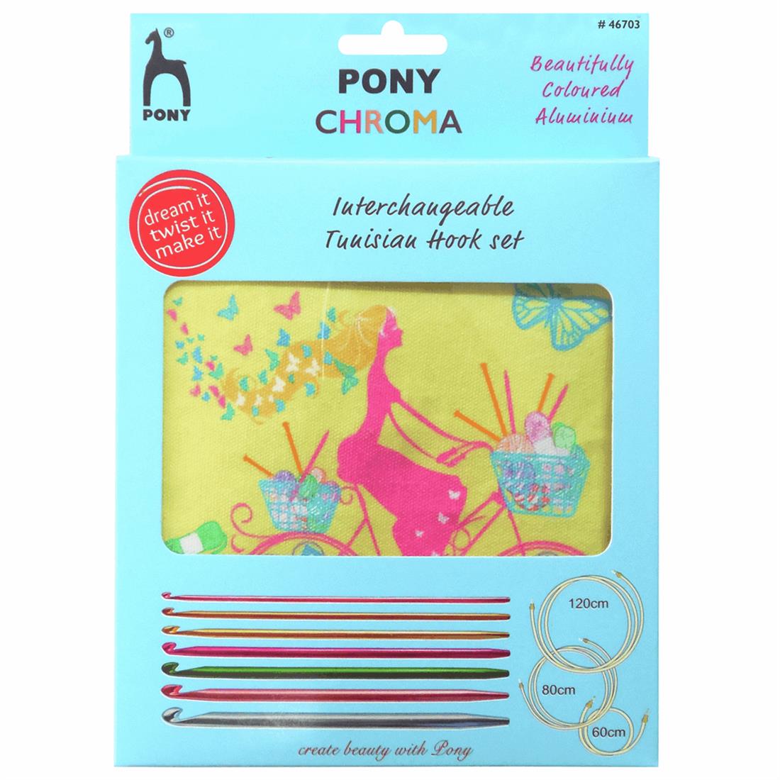 Crochet Hook Set: Yellow Cycle Design: Chroma: 15cm x 3-6 mm