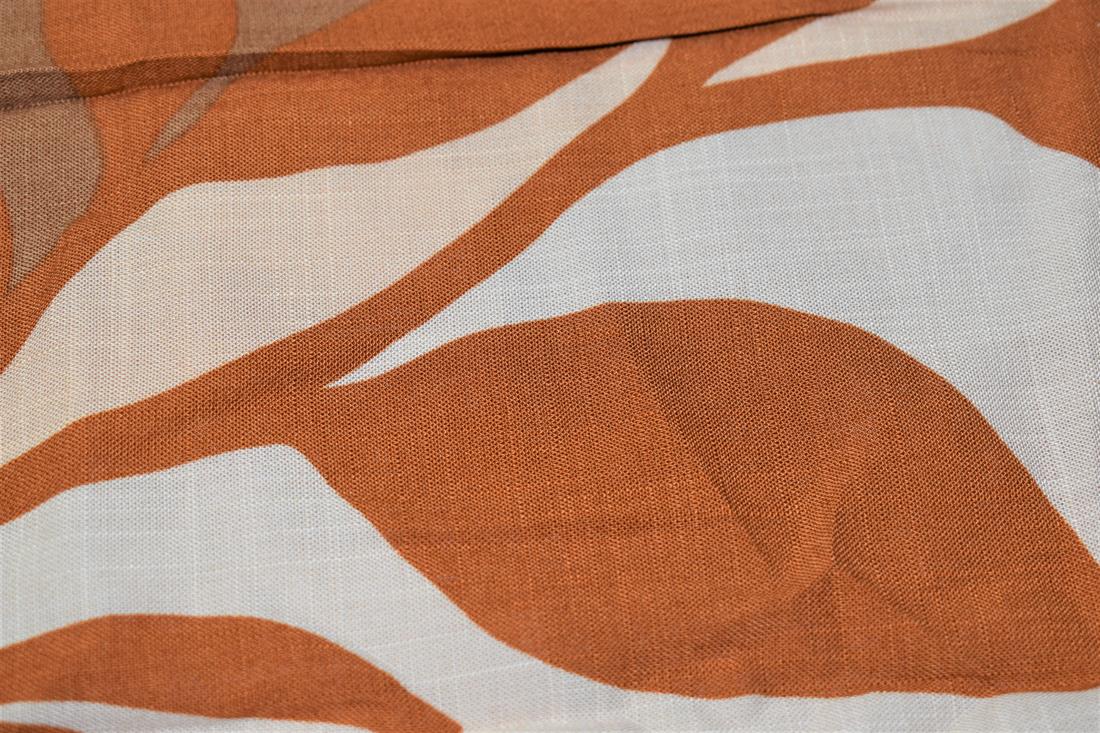 Leaves Printed Furnishing Upholstery Curtain Fabric