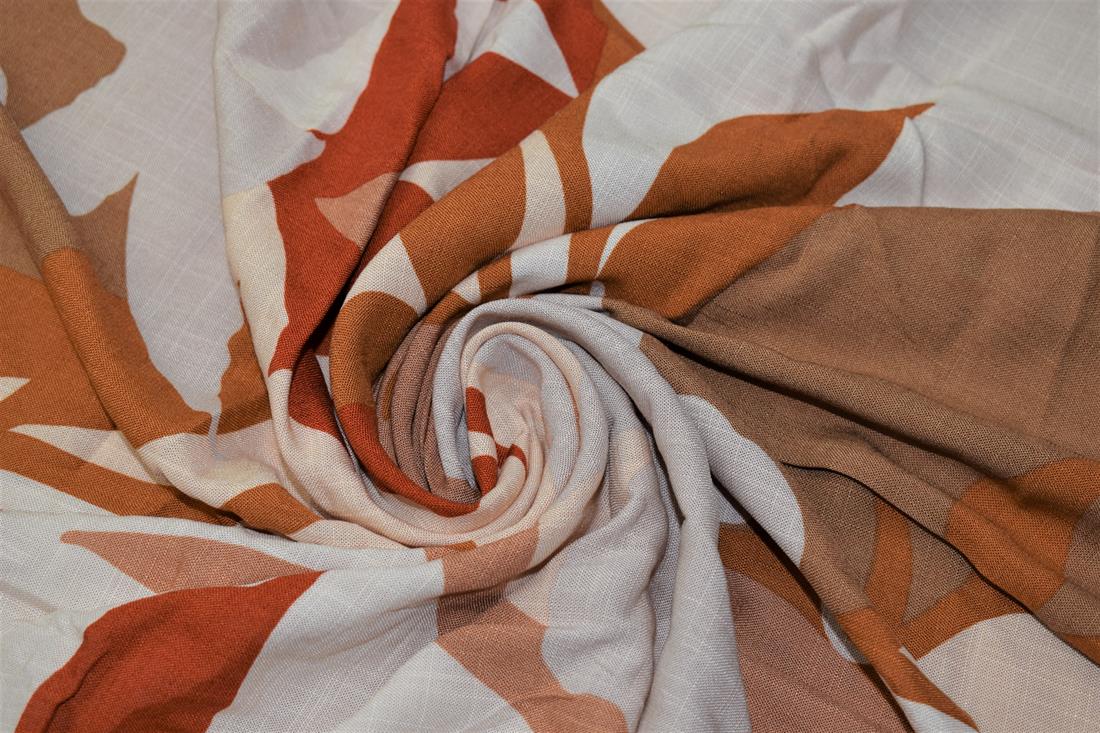 Leaves Printed Furnishing Upholstery Curtain Fabric