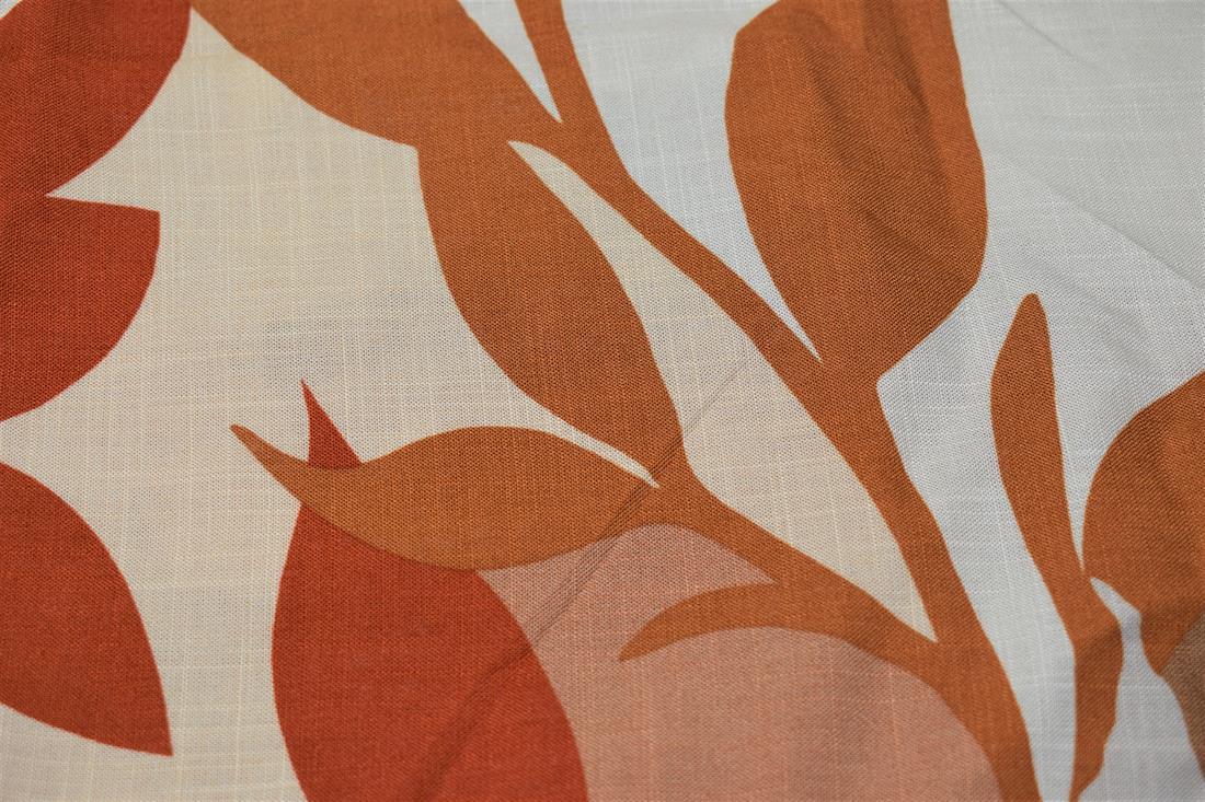Leaves Printed Furnishing Upholstery Curtain Fabric