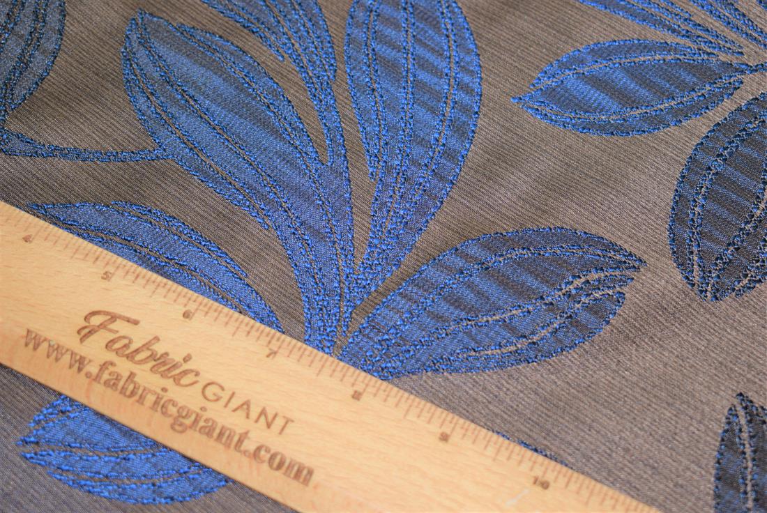 Brown Leaves Printed Furnishing Upholstery Curtain Fabric