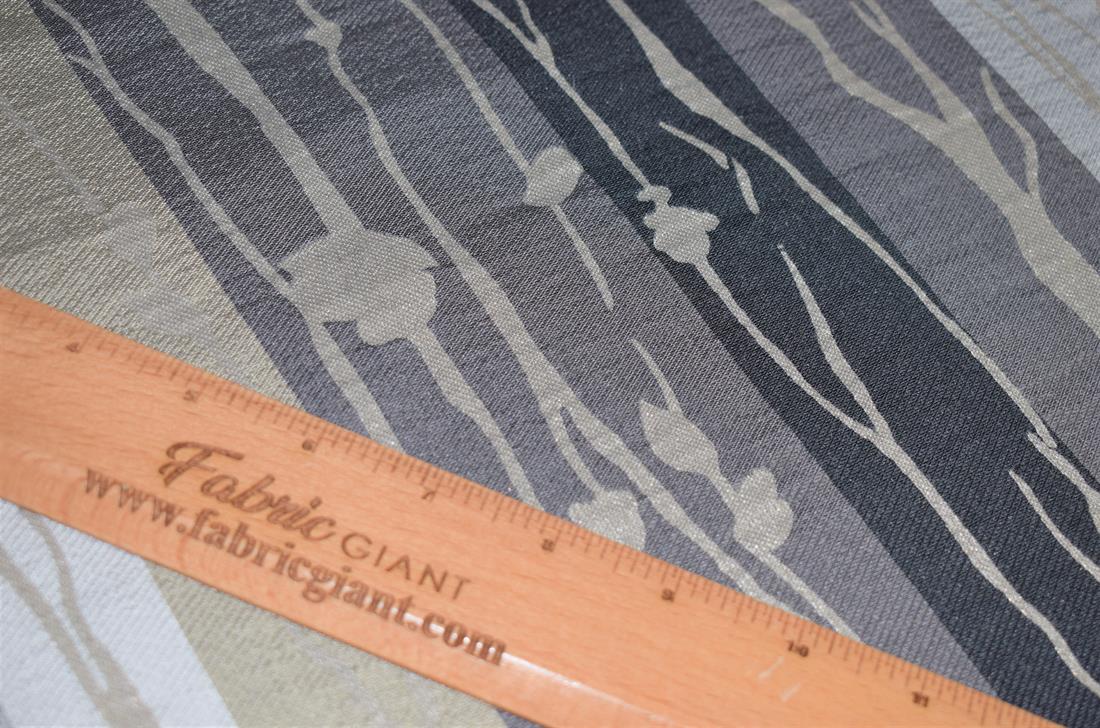 Grey/Multi Self-Print Furnishing Upholstery Curtain Fabric