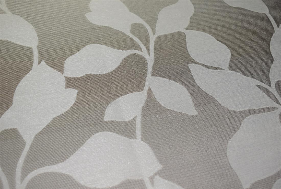 Oatmeal Leaves Printed Furnishing Upholstery Curtain Fabric