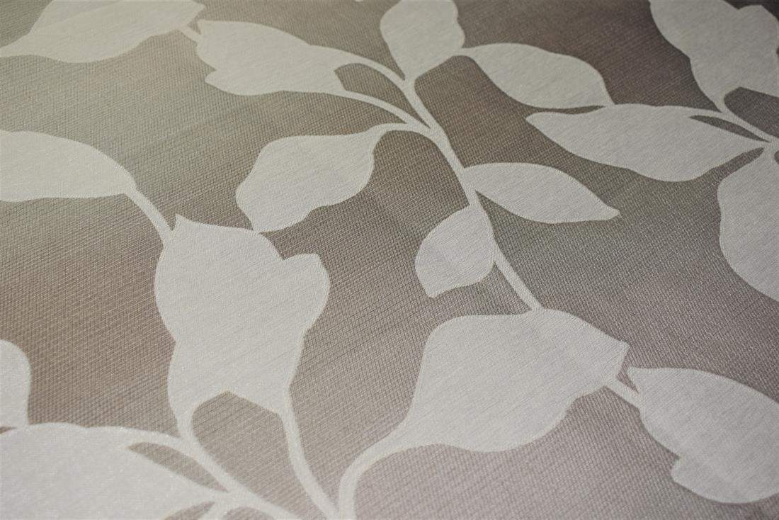 Oatmeal Leaves Printed Furnishing Upholstery Curtain Fabric