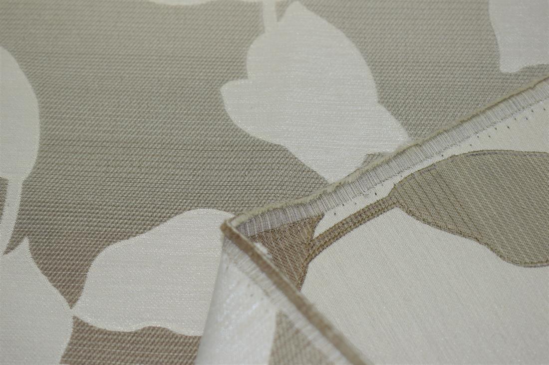 Oatmeal Leaves Printed Furnishing Upholstery Curtain Fabric