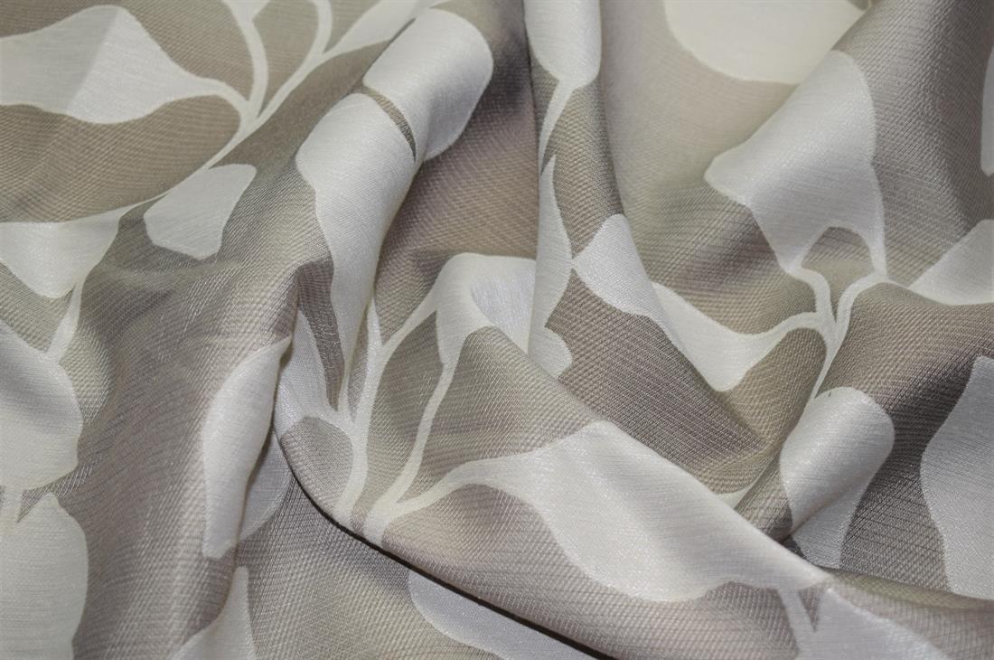 Oatmeal Leaves Printed Furnishing Upholstery Curtain Fabric