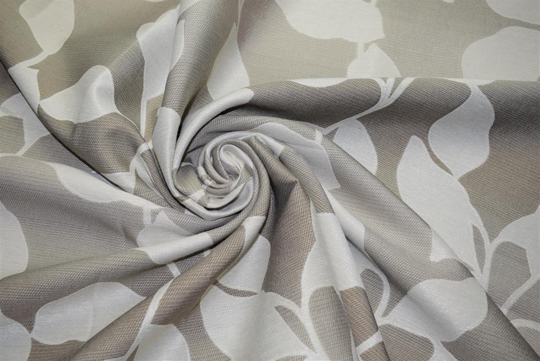 Oatmeal Leaves Printed Furnishing Upholstery Curtain Fabric