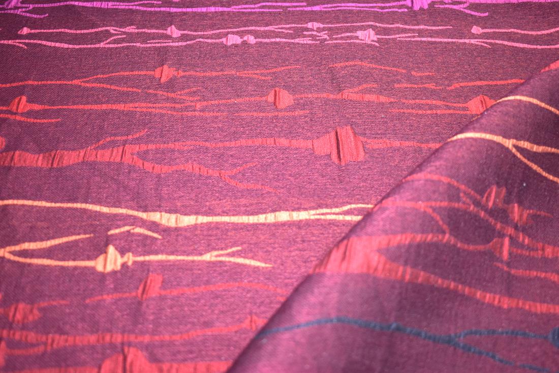 Wine Printed Furnishing Upholstery Curtain Fabric