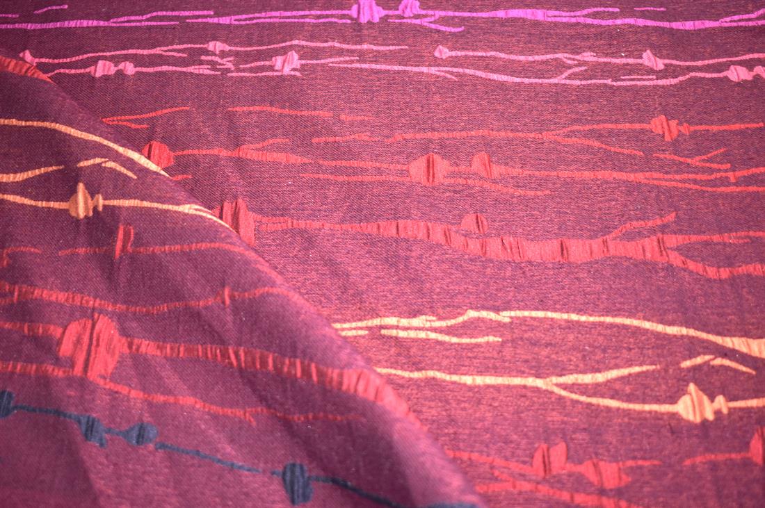 Wine Printed Furnishing Upholstery Curtain Fabric