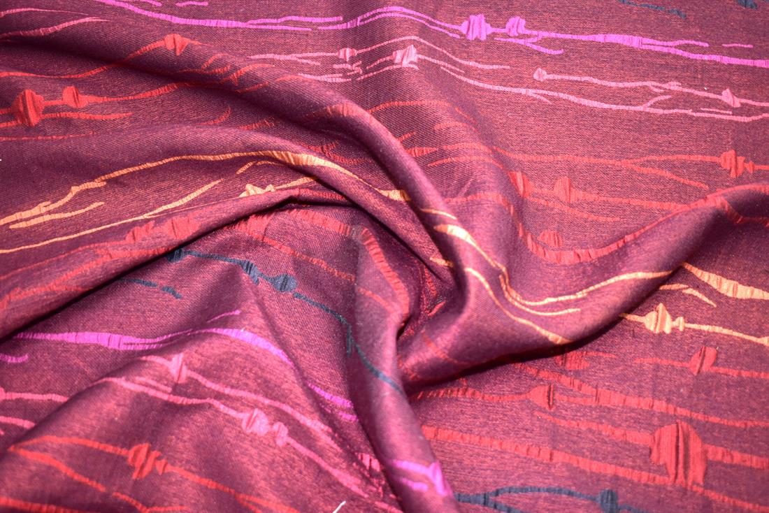 Wine Printed Furnishing Upholstery Curtain Fabric