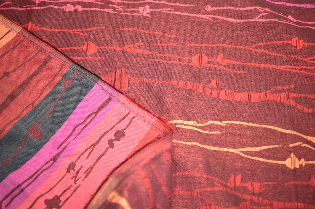 Wine Printed Furnishing Upholstery Curtain Fabric